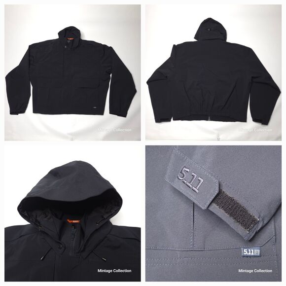 5.11 Tactical Patrol Duty Softshell Breathable Waterproof Hooded Jacket Sz XL